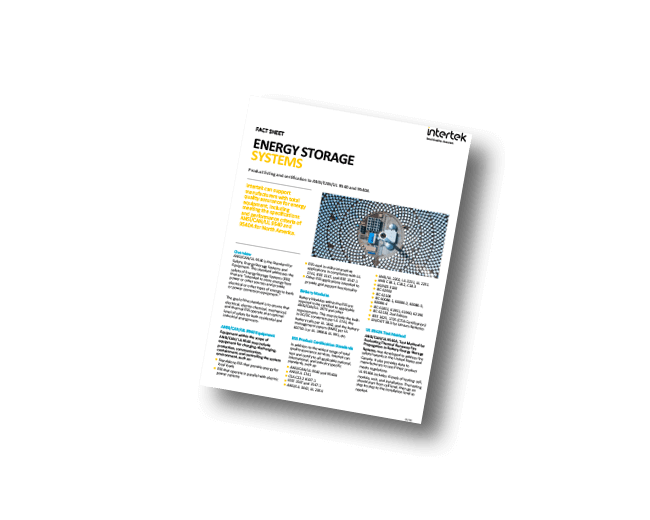 Energy Storage Systems fact sheet